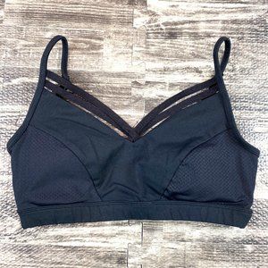 Caelum Women Strappy Black Sports Bra Sz L